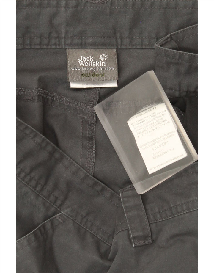 Calça cargo masculina Jack Wolfskin para caminhada W38 L35 poliéster cinza