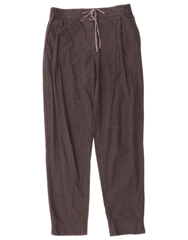 Calça casual feminina Massimo Dutti WU 36 XS W26 L28 cinza houndstooth