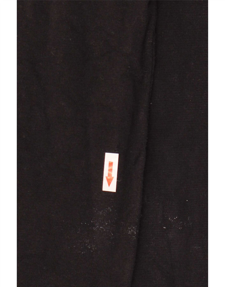 Top feminino Zara manga comprida UK 16 grande preto