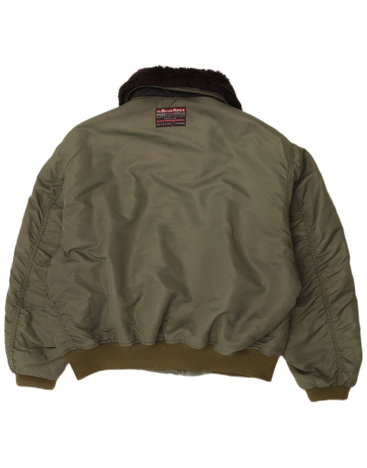 Jaqueta bomber masculina Carrera UK 40 grande cáqui colorblock poliamida