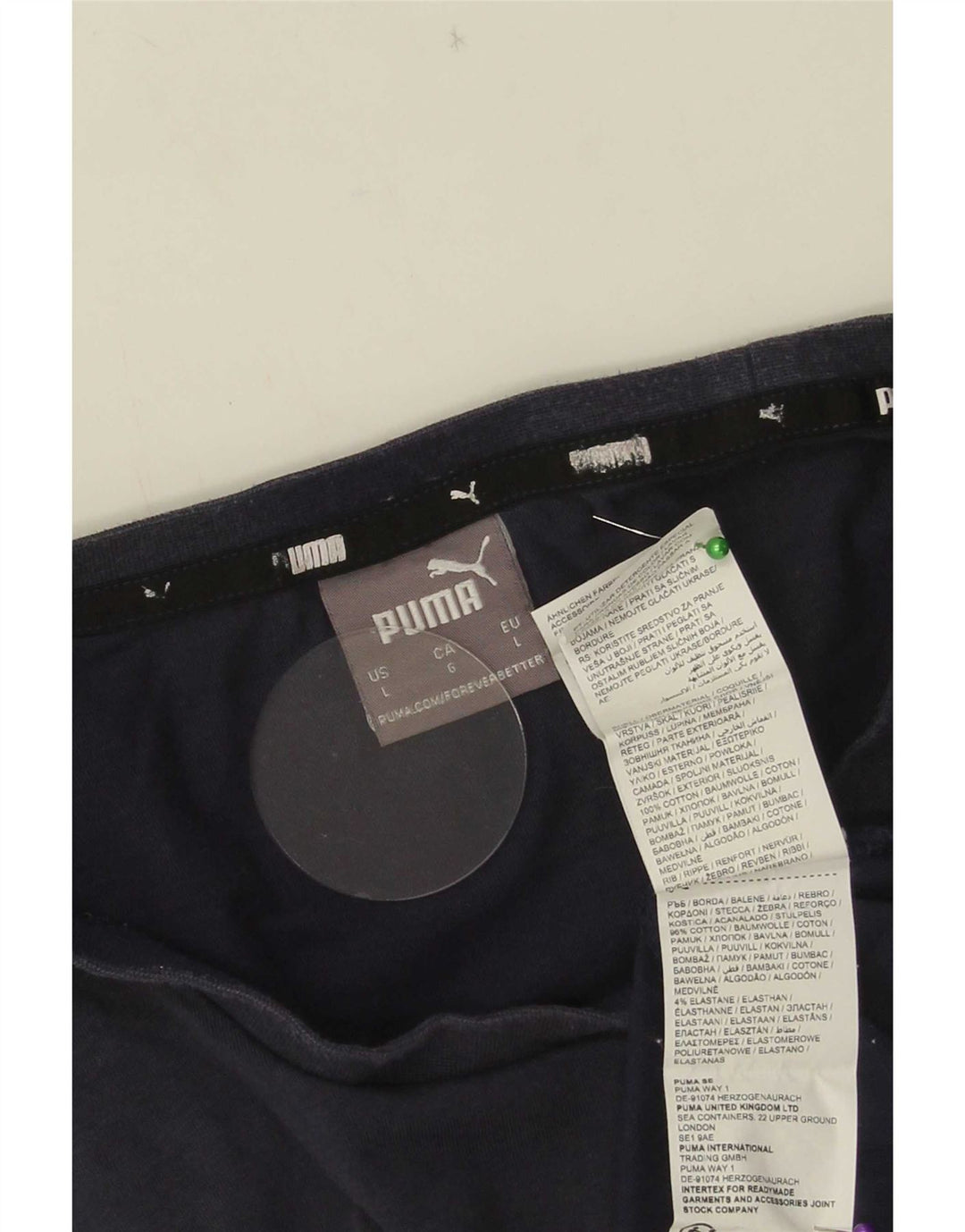 Camiseta masculina Puma grande algodão azul marinho