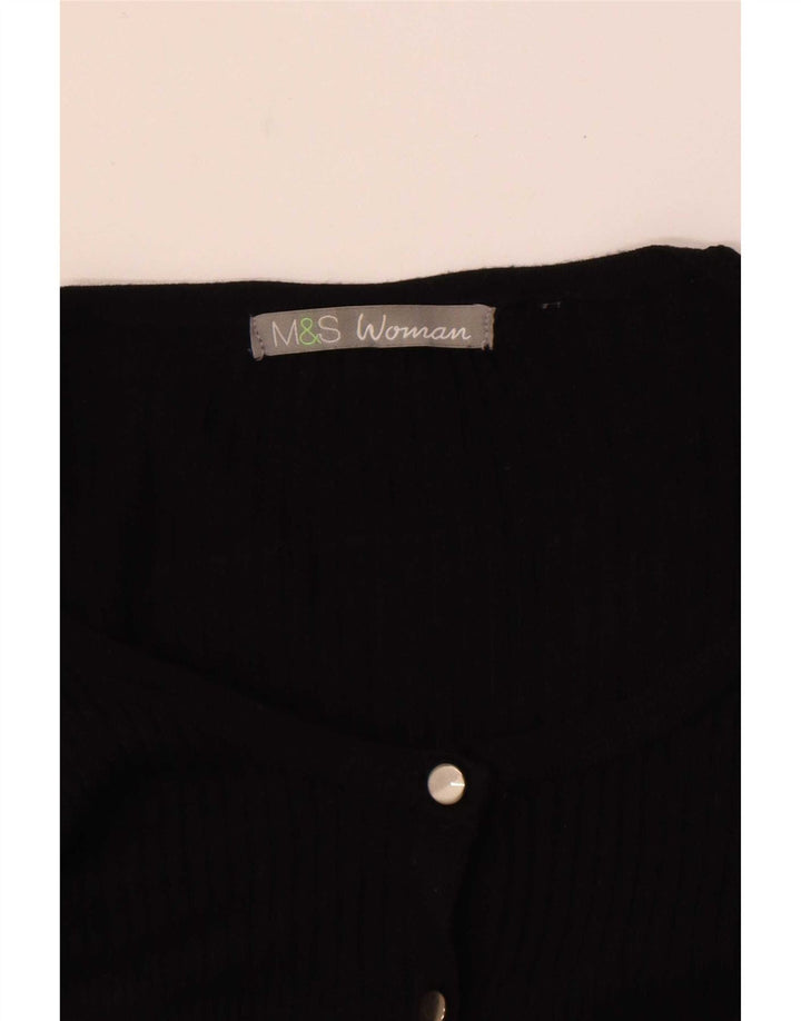Suéter cardigã feminino Marks & Spencer Reino Unido 14 médio preto