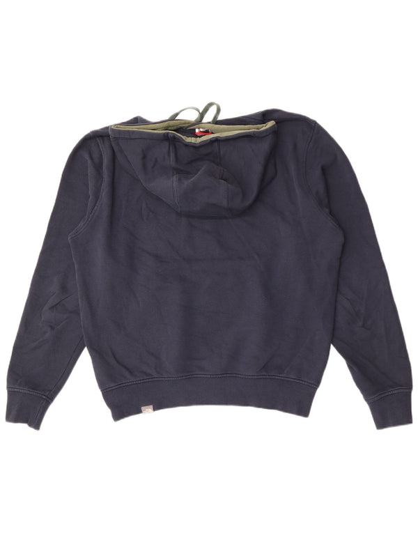 Suéter com capuz gráfico masculino The North Face pequeno algodão azul marinho