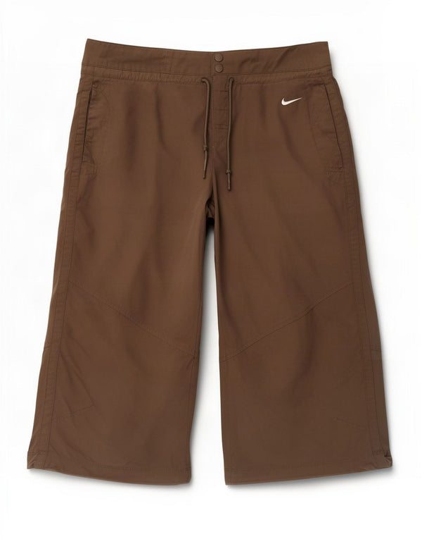 Calça Capri Feminina Nike UK 8/10 Pequena W30 L20 Marrom Poliéster