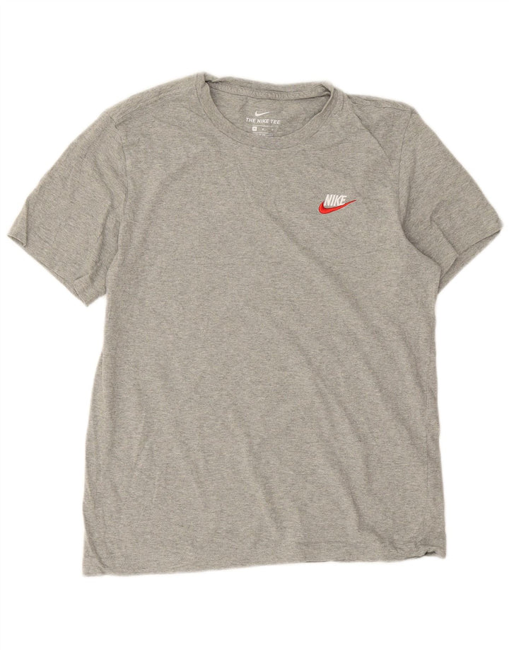 Camiseta masculina Nike Top cinza médio manchado de algodão
