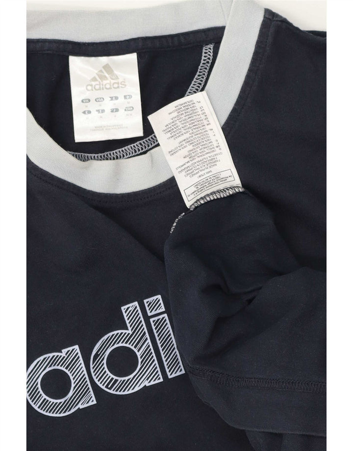 Adidas Camiseta Masculina Graphic Top Médio Algodão Azul Marinho