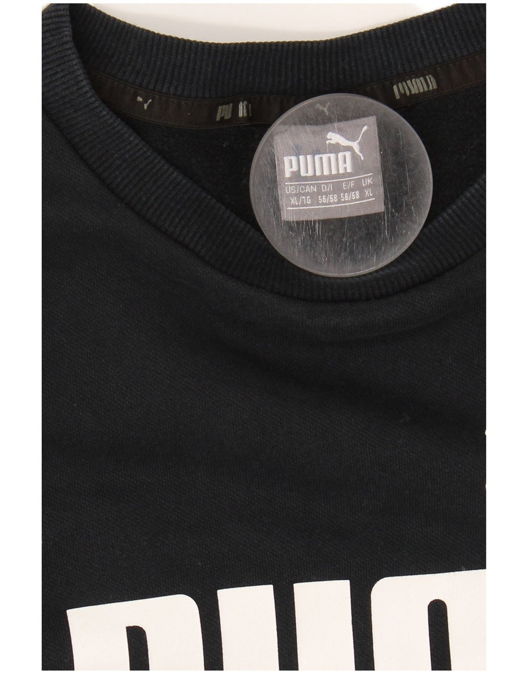 PUMA Mens Graphic Moletom Jumper XL Algodão Preto