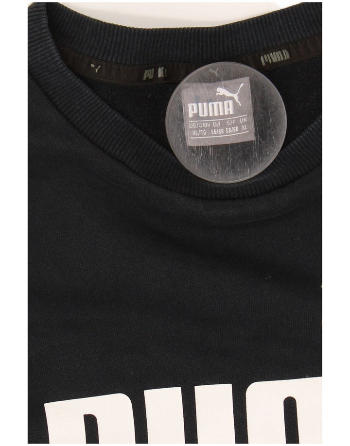 PUMA Mens Graphic Moletom Jumper XL Algodão Preto