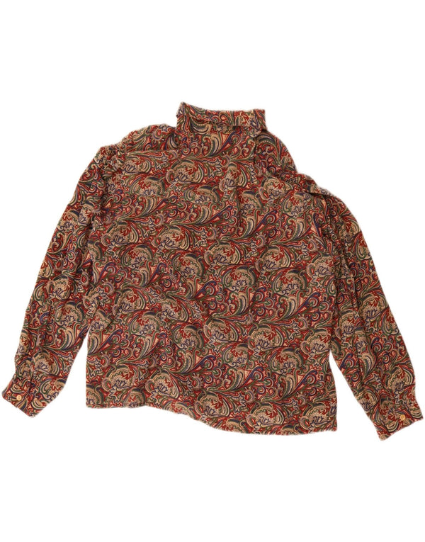Blusa feminina grande Andrea Mare Reino Unido 16 grande paisley multicolorida