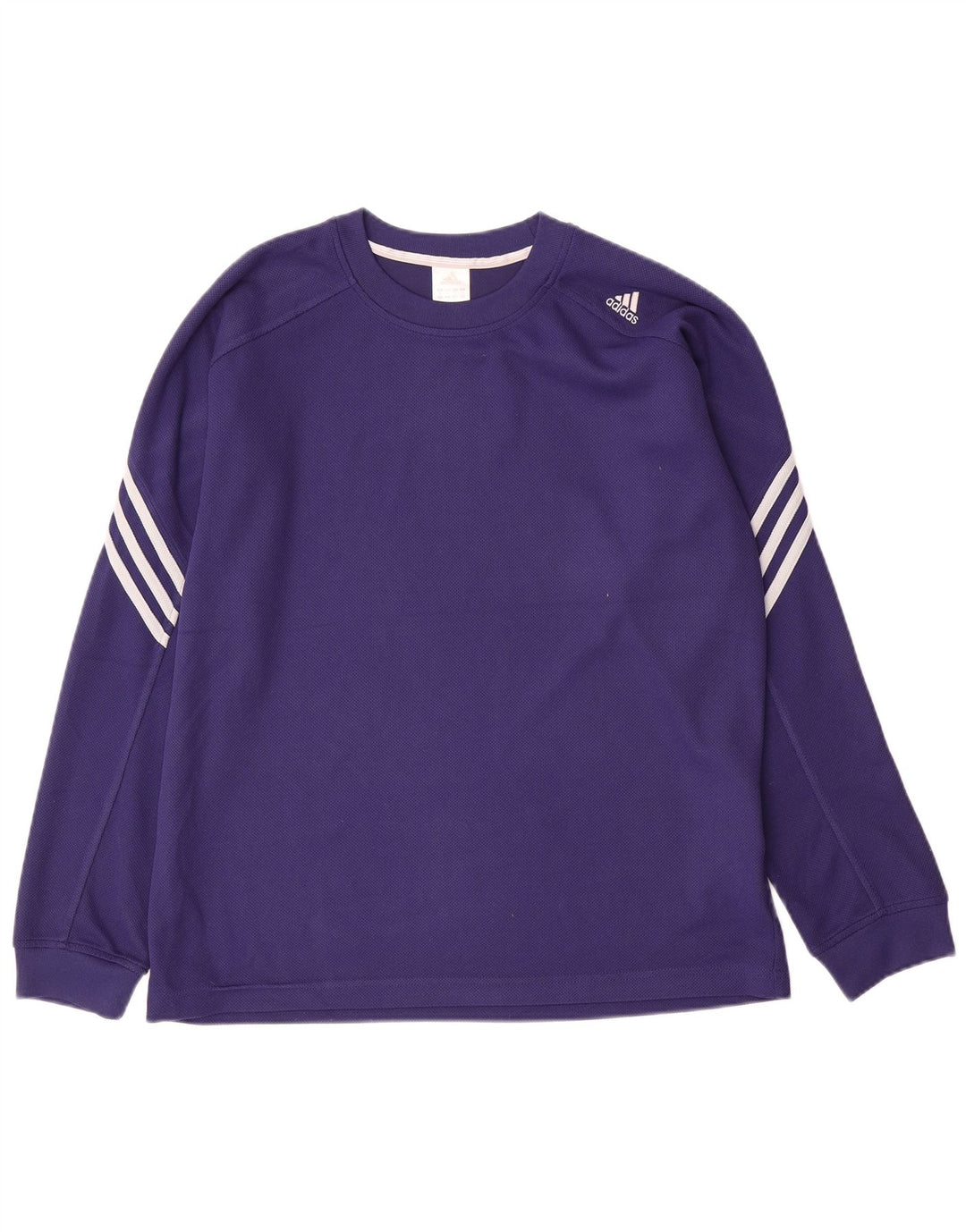 Adidas Mens Top Manga Longa Médio Roxo Poliéster