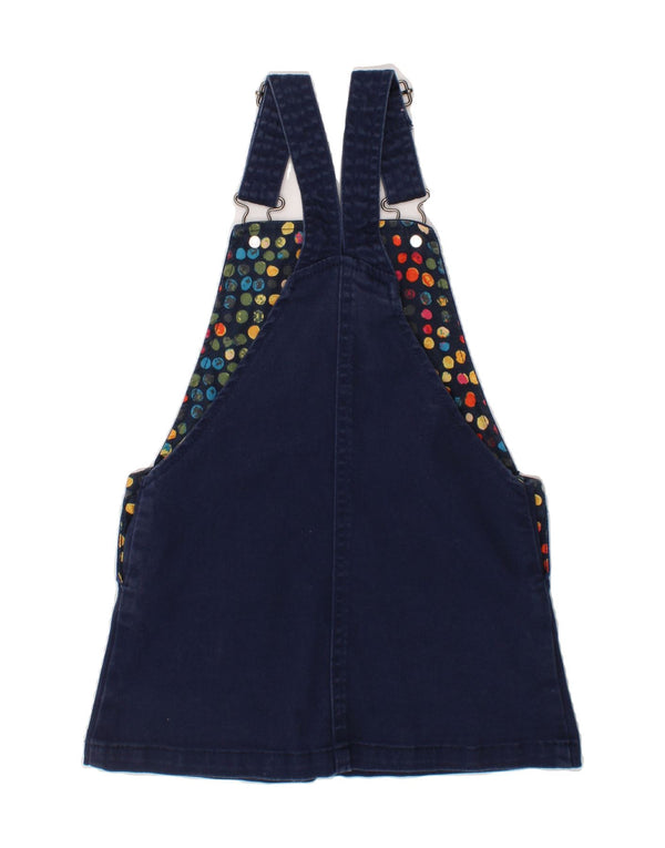 BENETTON Vestido jeans feminino estampado 3-4 anos 2XS algodão azul marinho