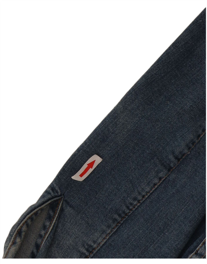 Jaqueta jeans feminina Iceberg manga 3/4 IT 46 grande algodão azul
