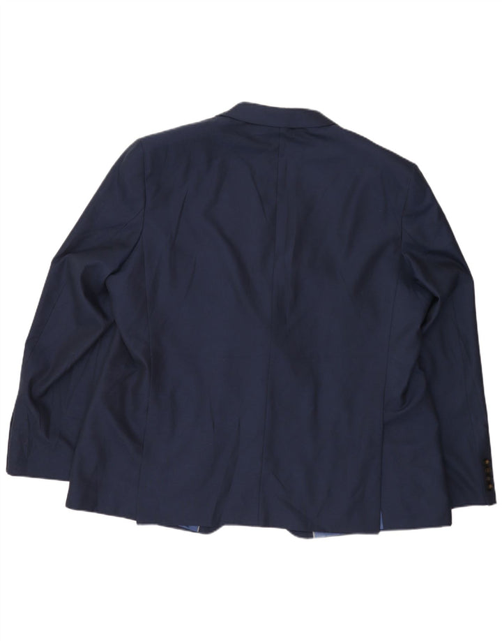 Jaqueta blazer masculina MARKS & SPENCER com 2 botões UK 50 3XL azul marinho poliéster