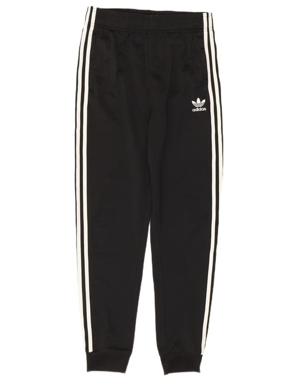 ADIDAS Meninos Calças de Treino Joggers 14-15 Anos Preto Listrado Poliéster