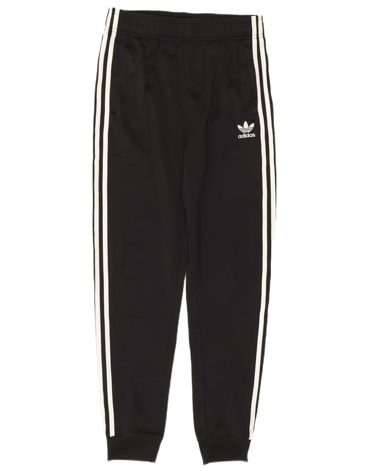 ADIDAS Meninos Calças de Treino Joggers 14-15 Anos Preto Listrado Poliéster