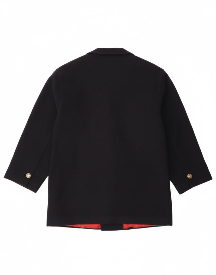 Casaco masculino vintage regular fit duplo breasted IT 46 pequeno lã azul marinho