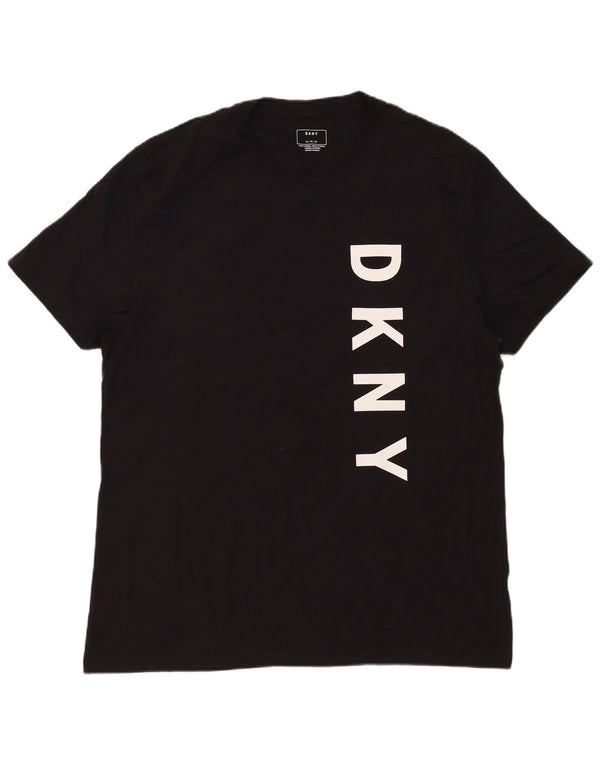 Camiseta gráfica masculina Dkny Top XL algodão preto