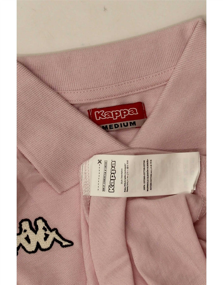 Camisa polo feminina Kappa UK 12 algodão rosa médio