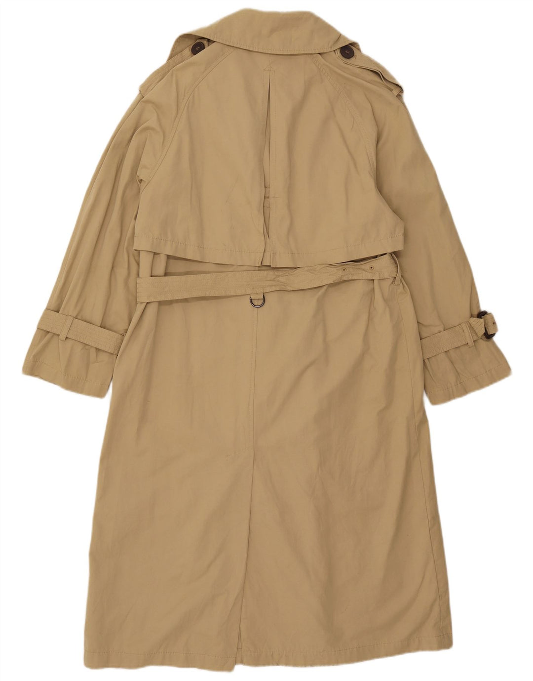 Zara Womens Oversized Trench Coat UK 6 XS Bege Poliéster
