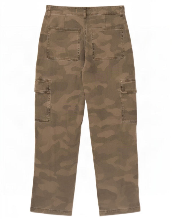 Calça cargo feminina Hollister Dad cintura alta EUA 10 grande W30 L30 cáqui