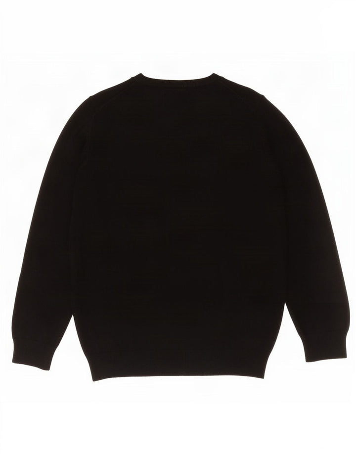 Suéter feminino Marks & Spencer com decote em V Reino Unido 12 médio preto