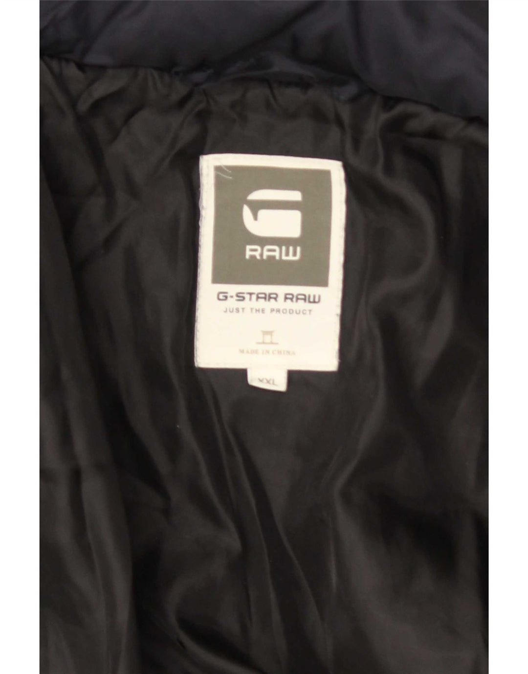 Jaqueta acolchoada masculina G-Star UK 44 2XL poliéster azul marinho
