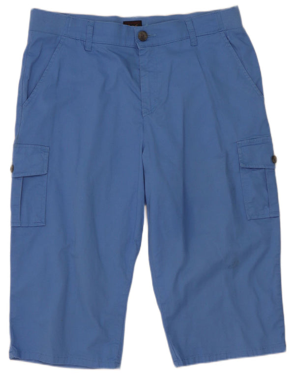 Bermuda cargo feminina Lee US 12 grande W32 algodão azul
