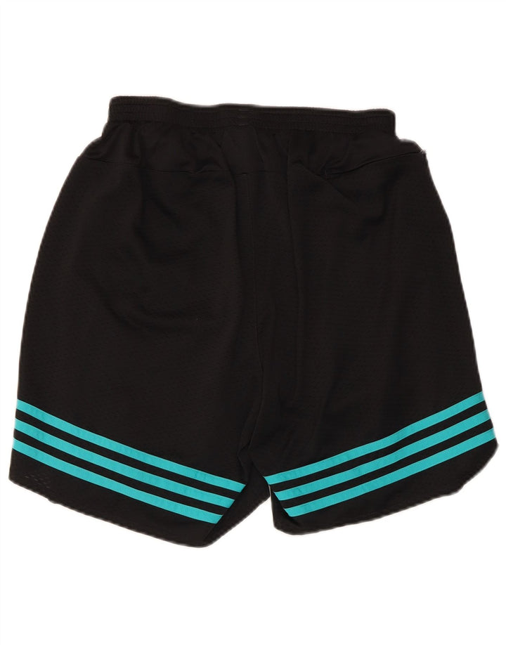 Shorts esportivos masculinos Adidas médio preto poliéster