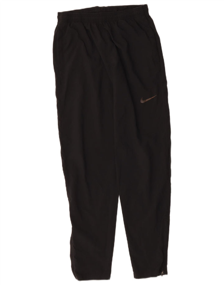 Calça de treino feminina Nike Dri Fit pequena preta de poliéster