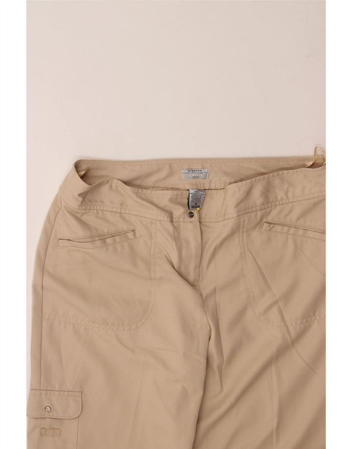 IZOD Womens Stretch Straight Cargo Trousers US 10 Large W34 L30 Beige Vintage Izod and Second-Hand Izod from Messina Hembry 