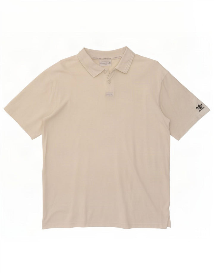 Camisa polo masculina Adidas Reino Unido 42/44 grande branca