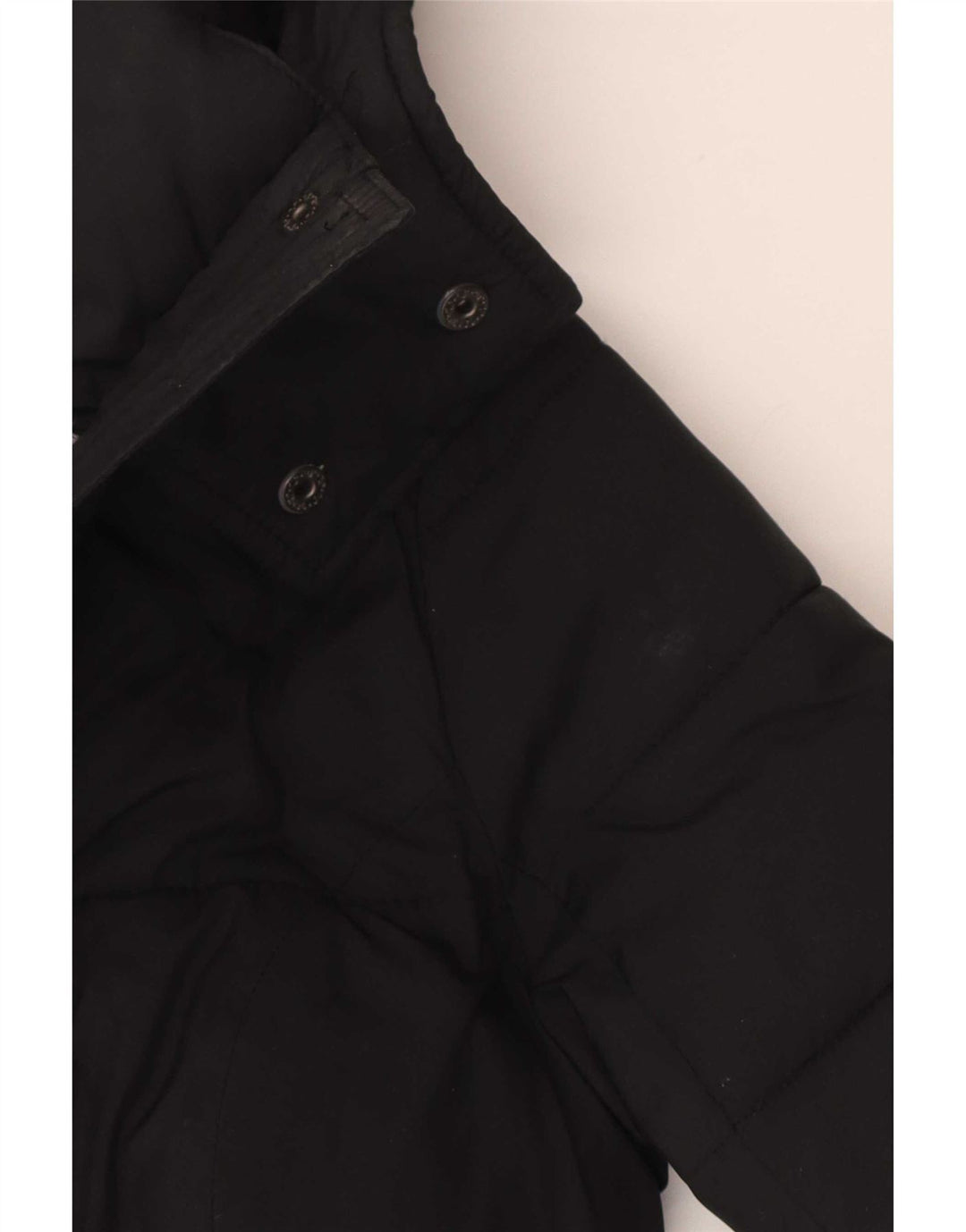 Jaqueta feminina acolchoada com capuz Abercrombie & Fitch Reino Unido 10 poliéster preto pequeno