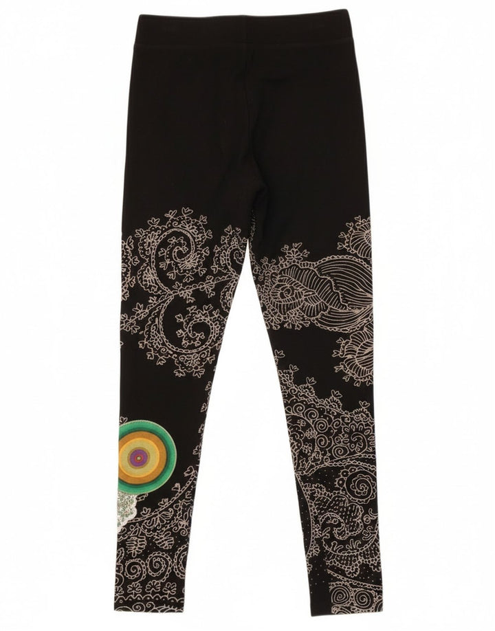 Leggings gráficas femininas Desigual UK 12 médio preto paisley