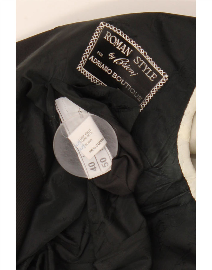 Jaqueta blazer masculina Bresci com 1 botão Reino Unido 40 grande lã preta
