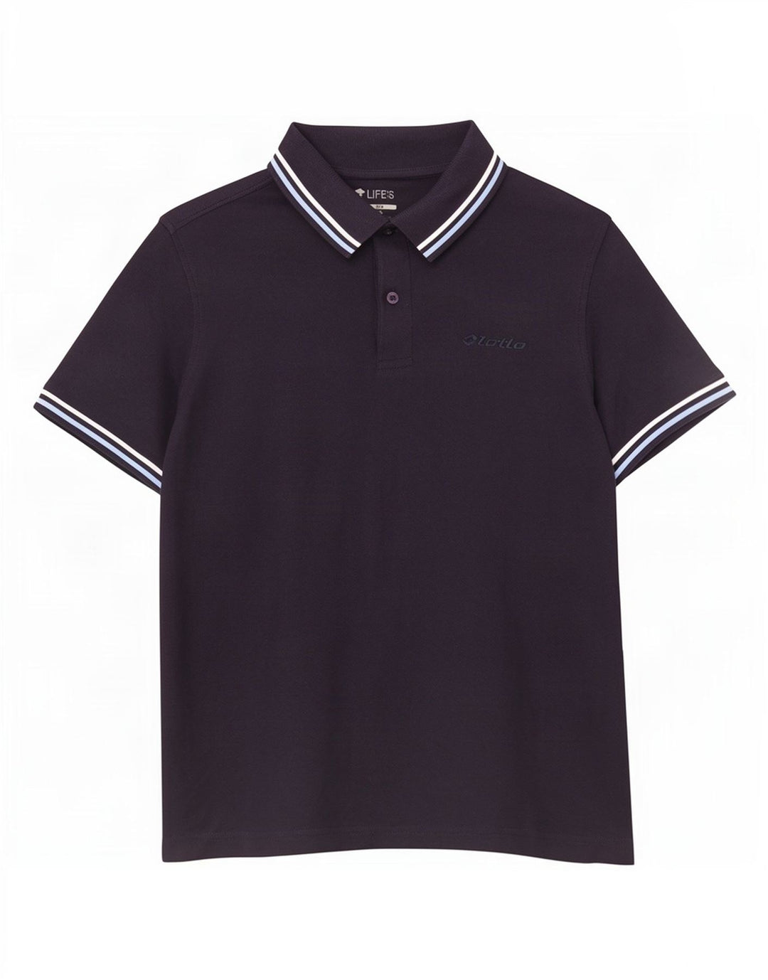 Camisa polo masculina Lotto pequena algodão azul marinho