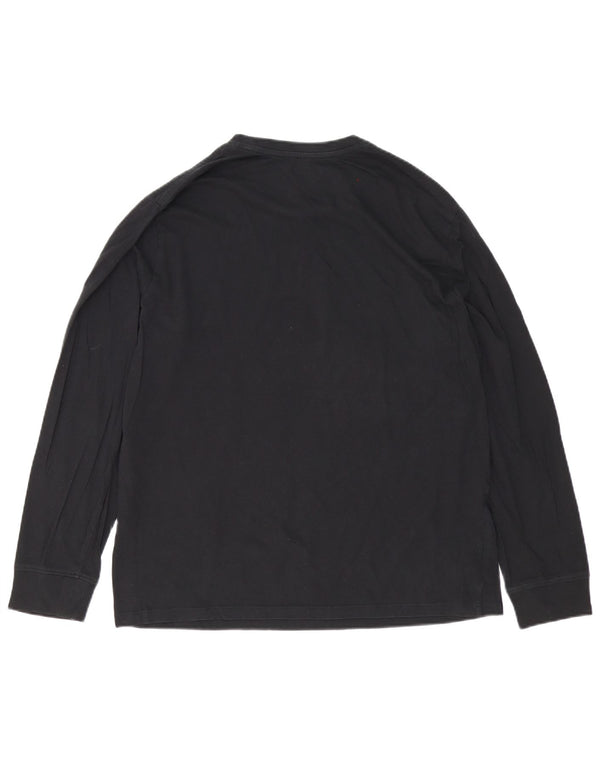 Top gráfico masculino Levi's manga comprida grande algodão preto
