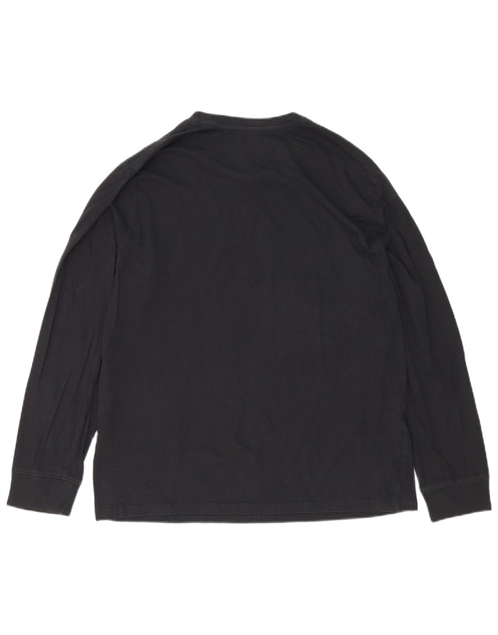 Top gráfico masculino Levi's manga comprida grande algodão preto