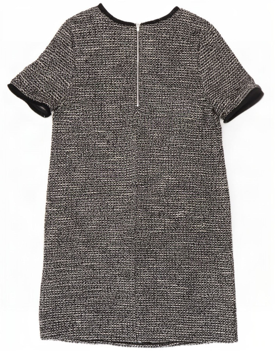 Vestido feminino Wallis UK 12 poliéster manchado preto médio