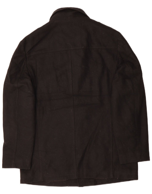Sobretudo masculino NAUTICA UK 40 grande lã preta