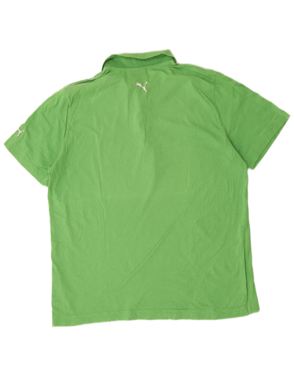 Camisa polo masculina Puma XL algodão listrado verde