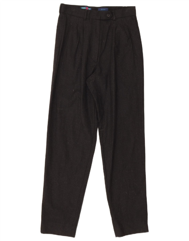 Calça de terno feminina Balloon IT 42 médio W27 L28 lã preta