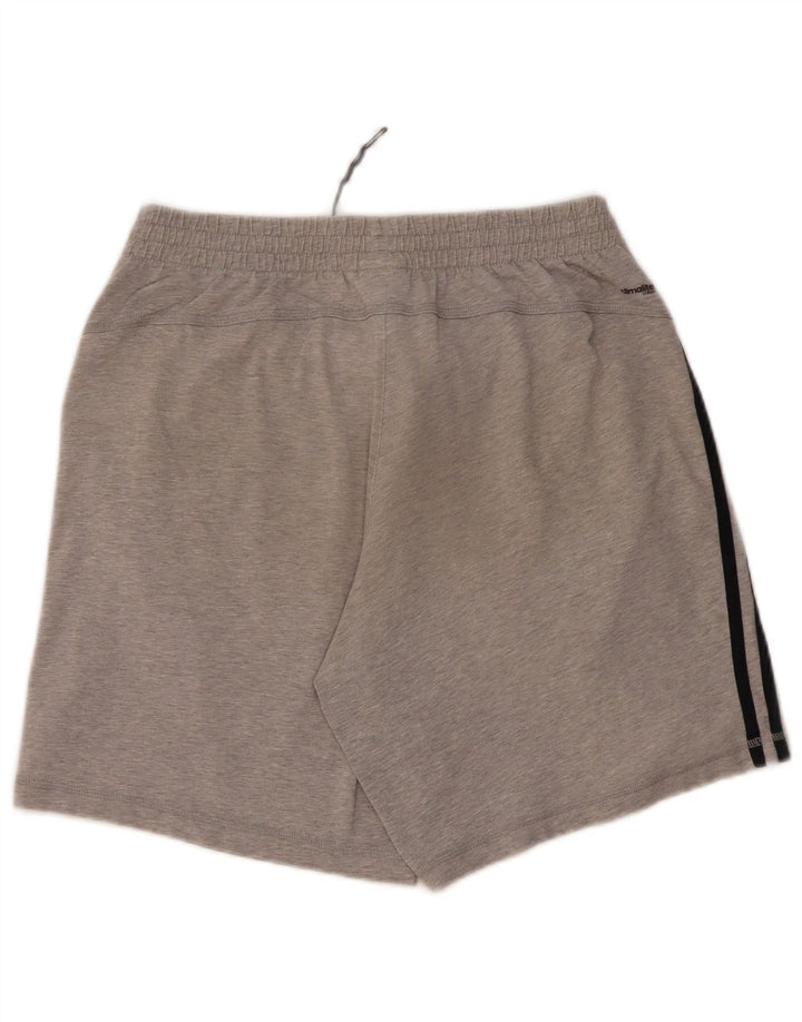 ADIDAS Mens Climalite Sport Shorts Médio Cinza Flecked Algodão