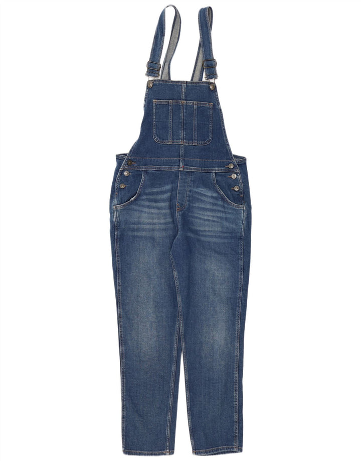 FAT FACE Lewes Dungarees Jeans Feminino UK 12 Médio W34 L27 Algodão Azul