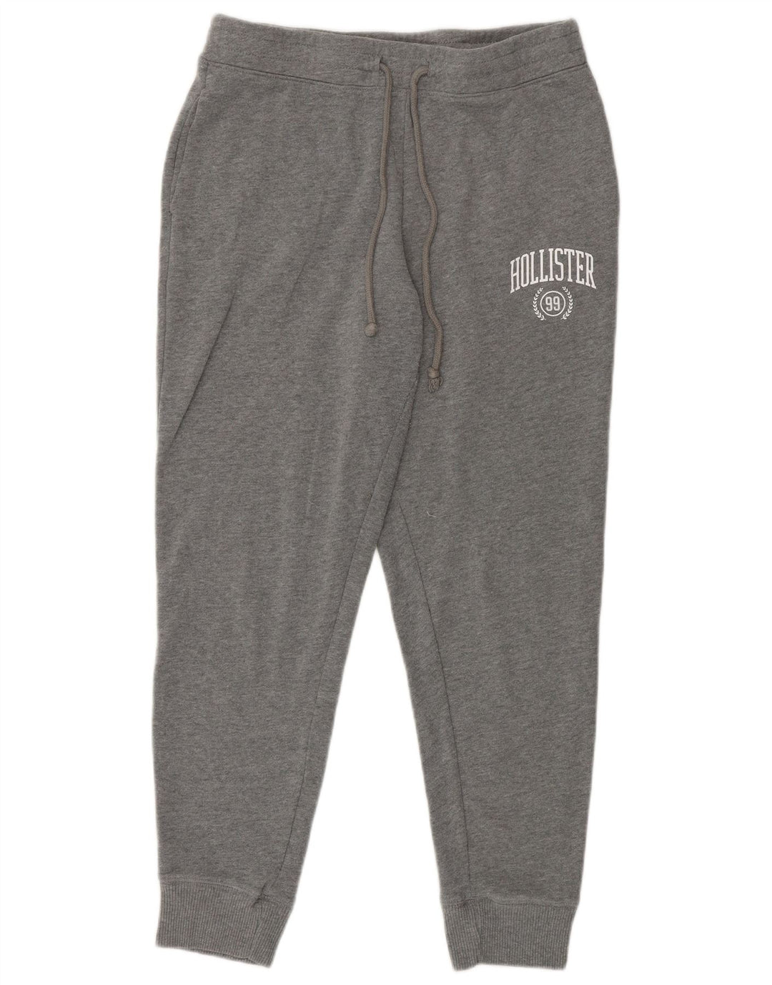 Calça de treino feminina Hollister Joggers UK 14 algodão cinza médio