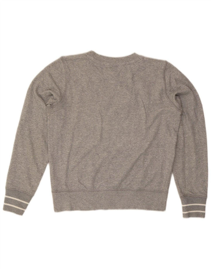 Jumper de moletom gráfico feminino Champion UK 10 pequeno cinza