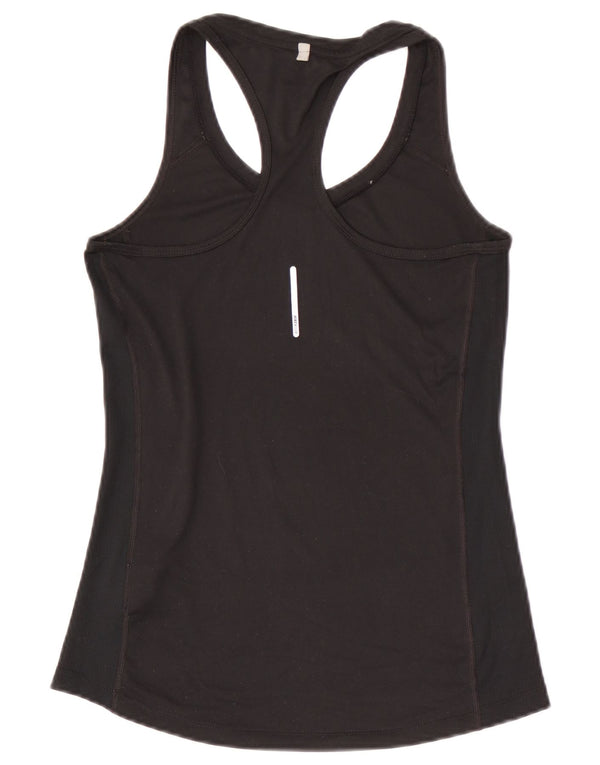 Nike Womens Dri Fit Vest Top UK 8 Pequeno Poliéster Preto