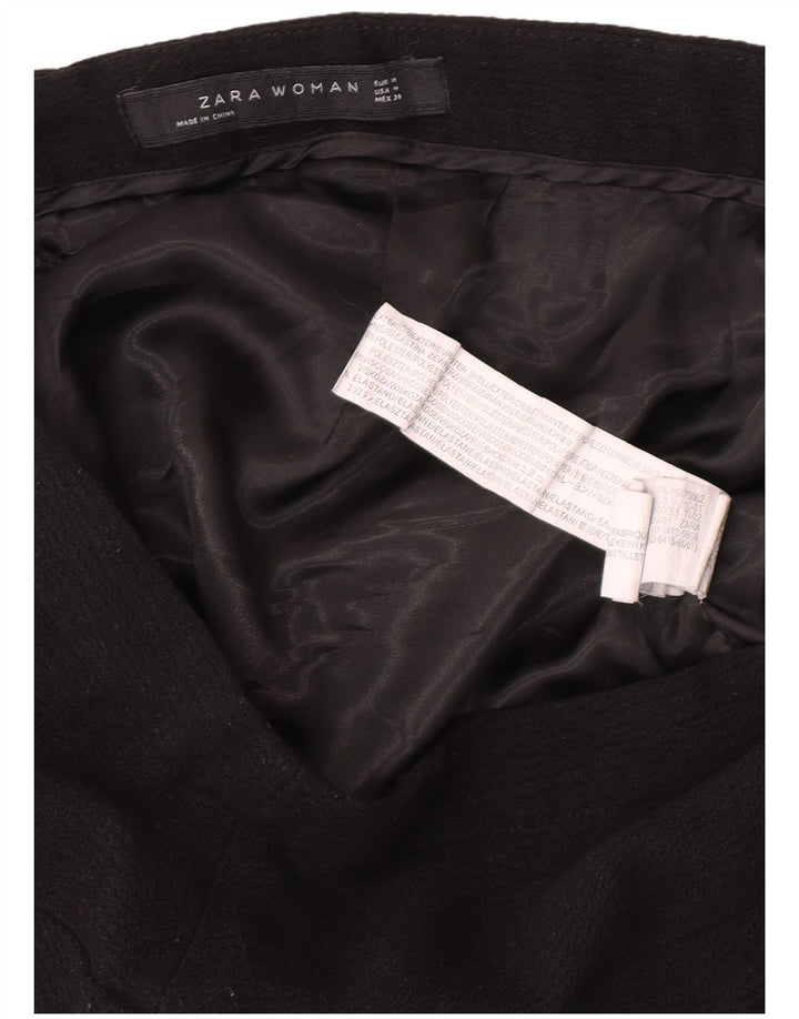 Shorts feminino Zara médio W28 poliéster preto