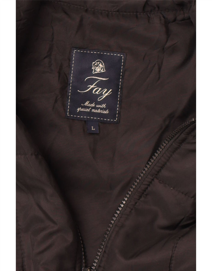 Fay Womens Liner Colete Acolchoado Reino Unido 16 Grande Preto