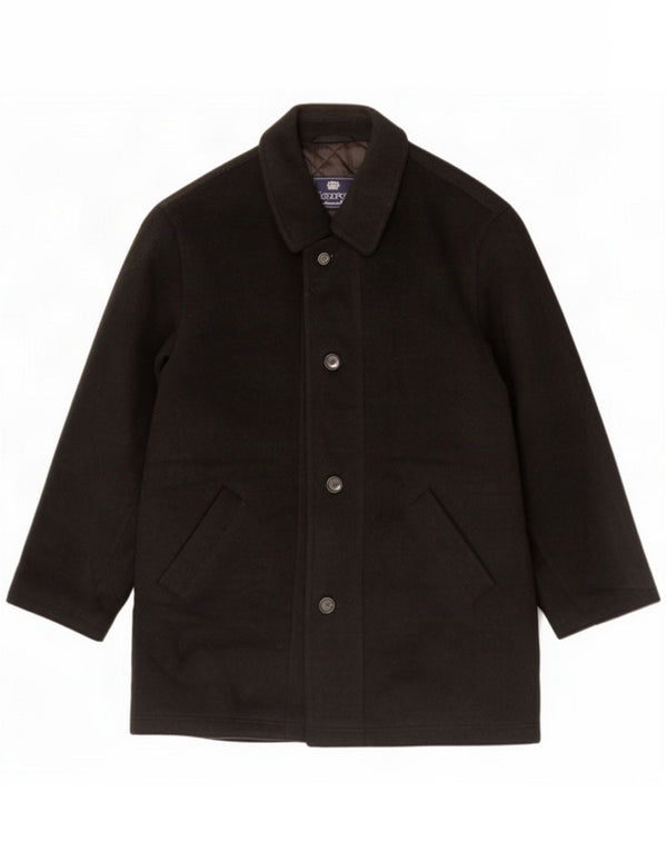 Lord Mens Overcoat IT 48 Lã Preta Média