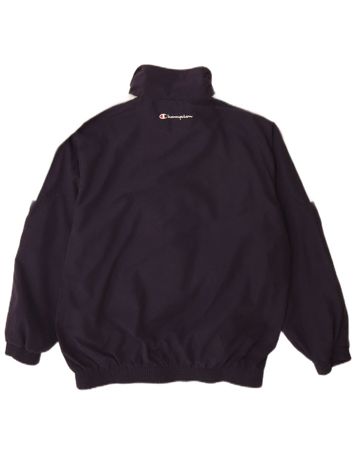 Jaqueta masculina de agasalho Champion médio azul marinho poliéster colorblock